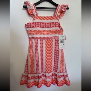 Rare Editions Red and White Ruffled Tiered Sundress